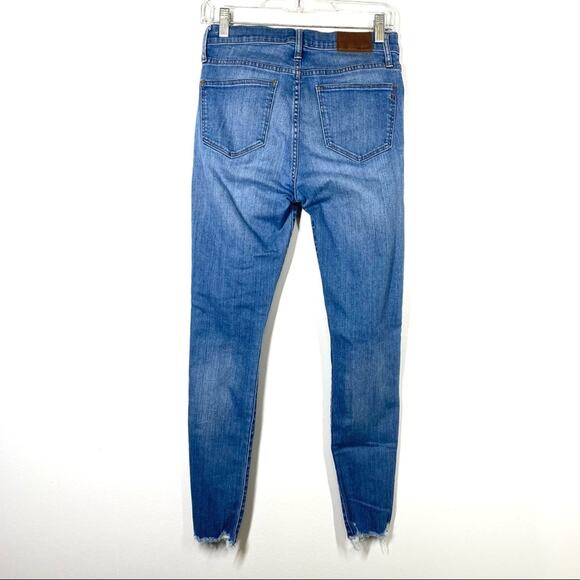 MADEWELL 9” High Rise Skinny Jeans Distressed Raw Hem 27 - Picture 6 of 6